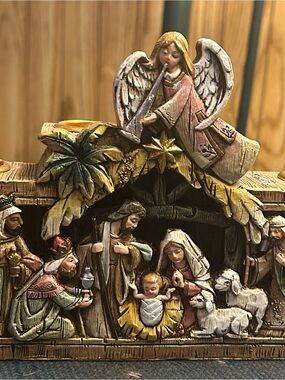 Nativity Candle Holder